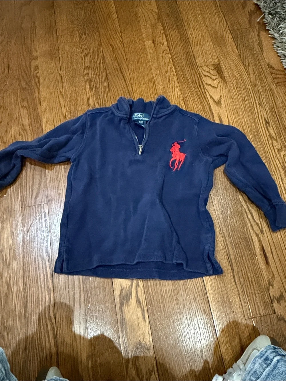 Polo by Ralph Lauren Navy Half-Zip Sweatshirt, size 4T